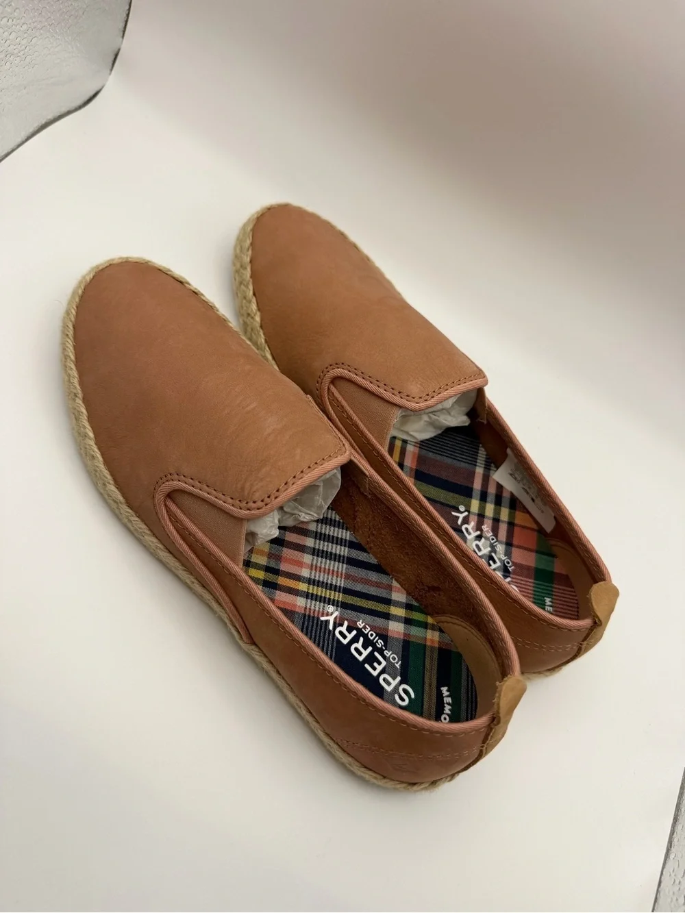 New in Box Sperry Women's Size 5 Blush Pink Sailor Espadrilles Summer Hemp